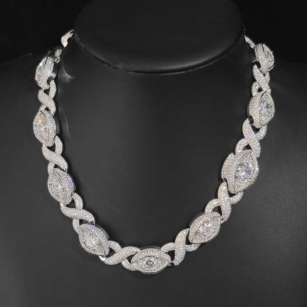 Men Accessories Evil Eye - Kalung Rantai Cuban Infinity Mata Iblis
