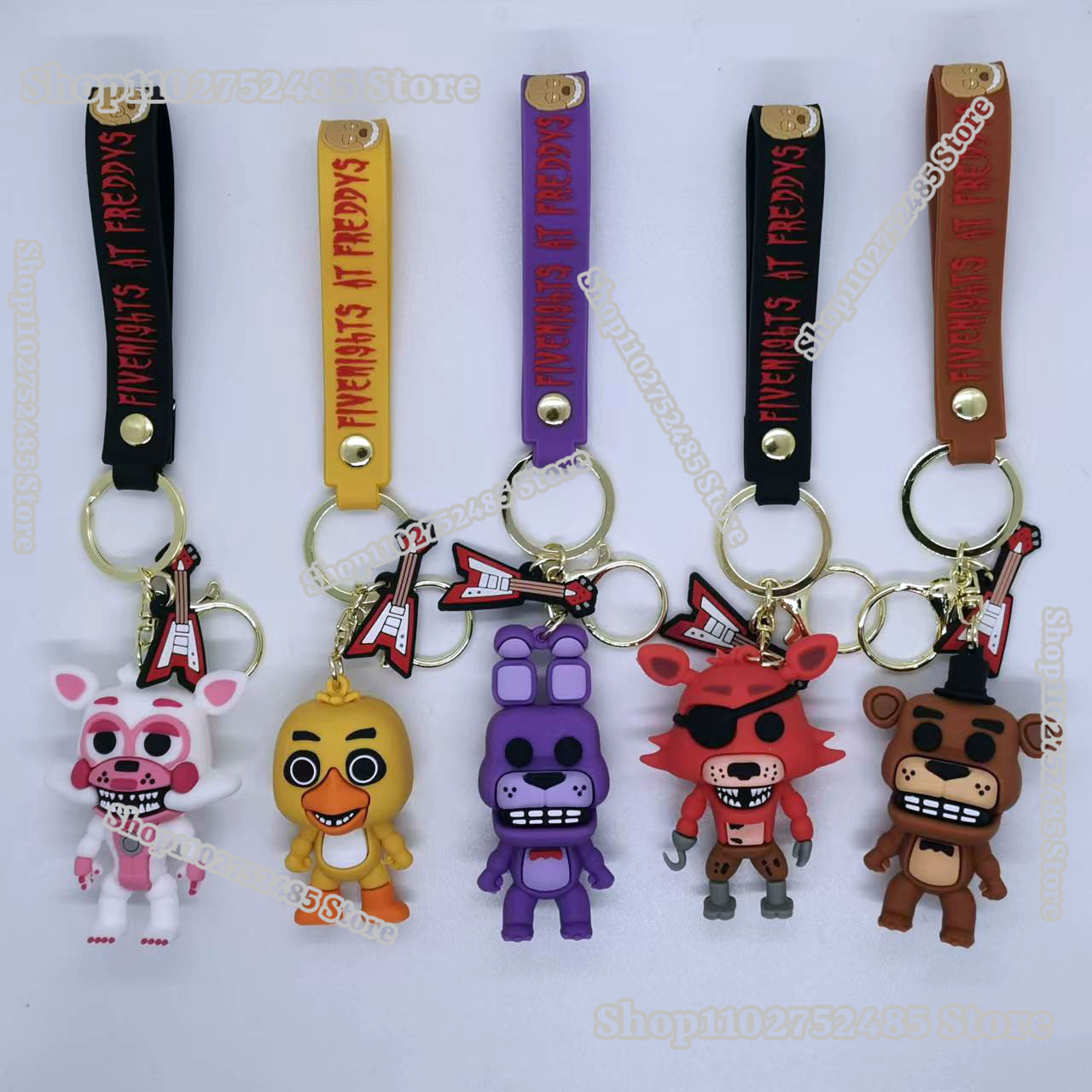 Young Men'S Accessories - 5pcs Gantungan Kunci Figur Anime FNAF