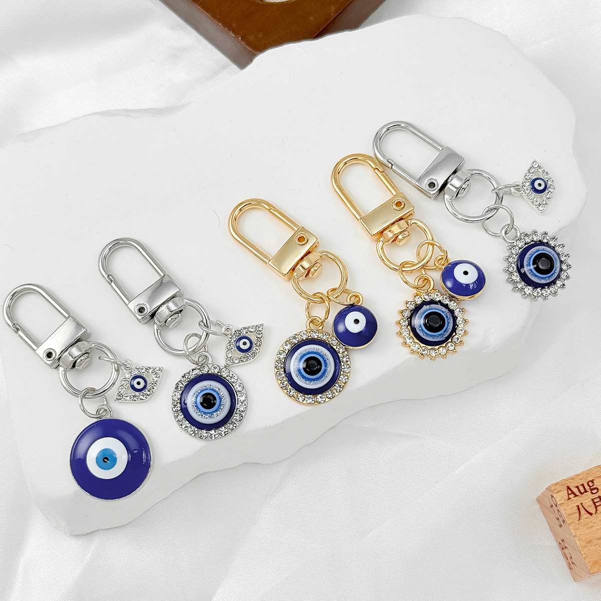 Men Accessories Evil Eye - Gantungan Kunci Bulu Mata Metal Evil