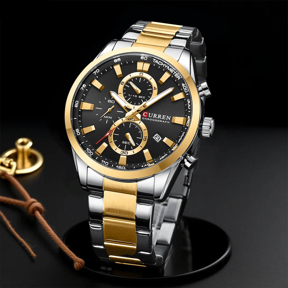Men Accessories Jewelry - CURREN Jam Tangan Olahraga Chrono Kuarsa