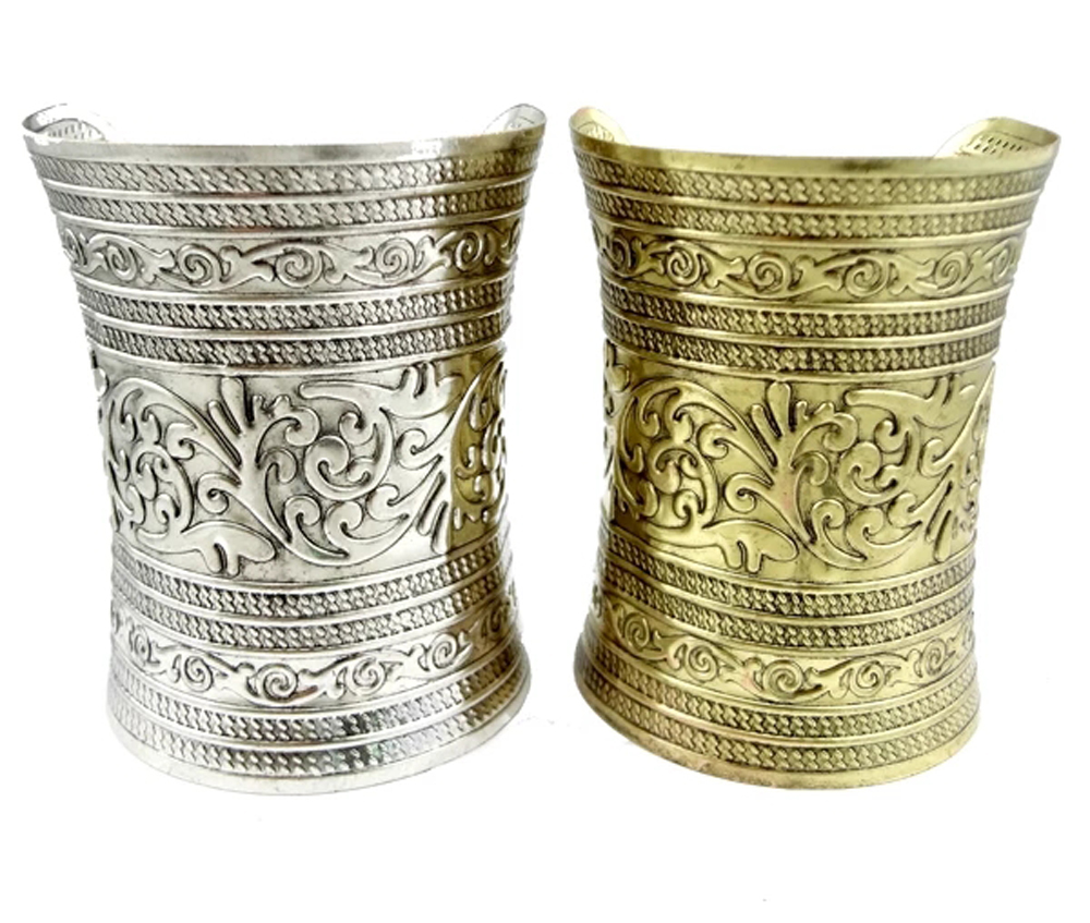 Men Accessories India - Gelang Manset Lebar Aloi Antik untuk