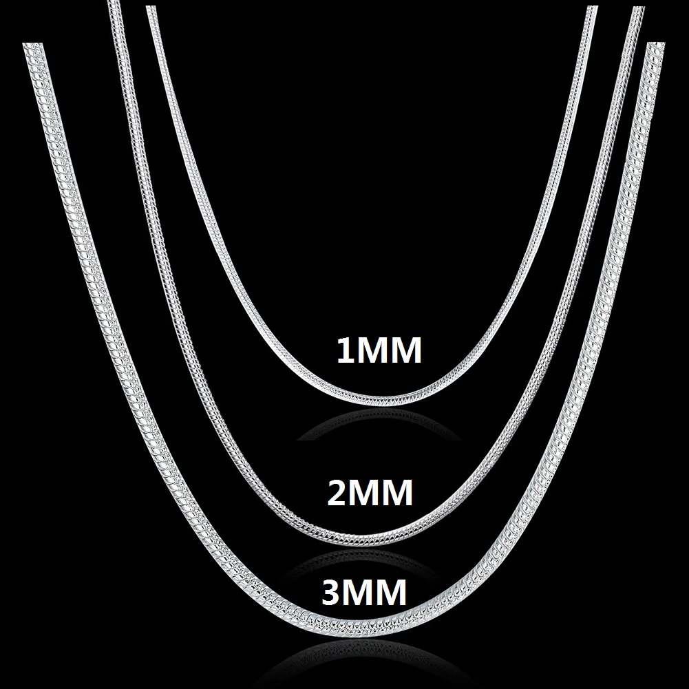 Men'S Accessories Jewelry Sale - Penjualan laris Kalung Rantai Ular 1MM/2MM/3MM