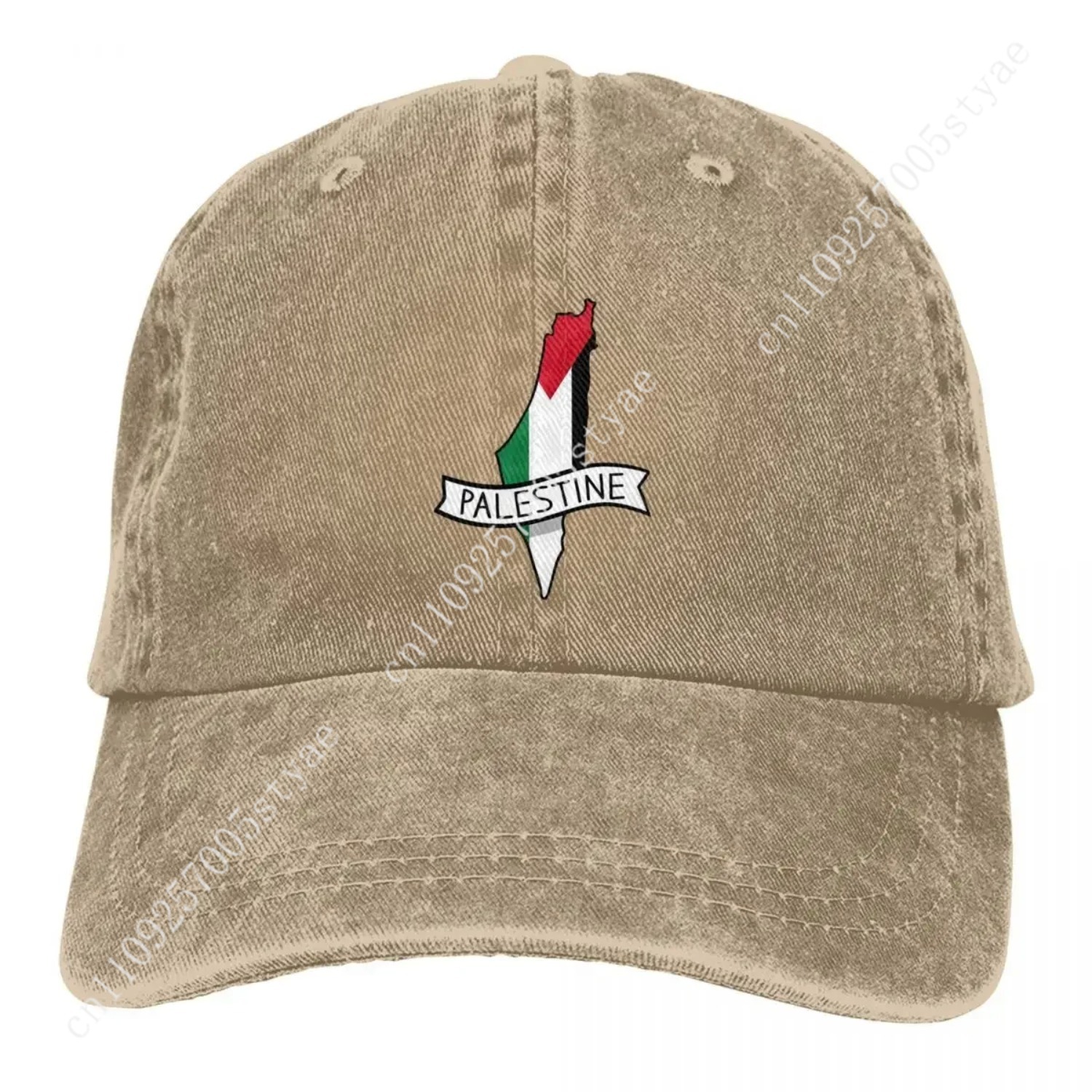 Hat Snapback Cap - Topi Baseball Stiker Peta Bendera Palestina,