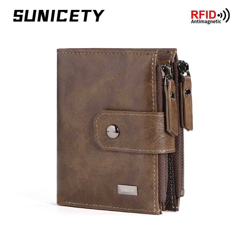 Money Clip Slim - Dompet Kulit Tipis Pendek Anti-Maling untuk