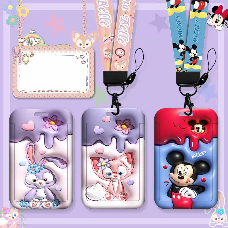 Card Case Minimalist - Tempat Kartu Lanyard Wanita Disney Tempat