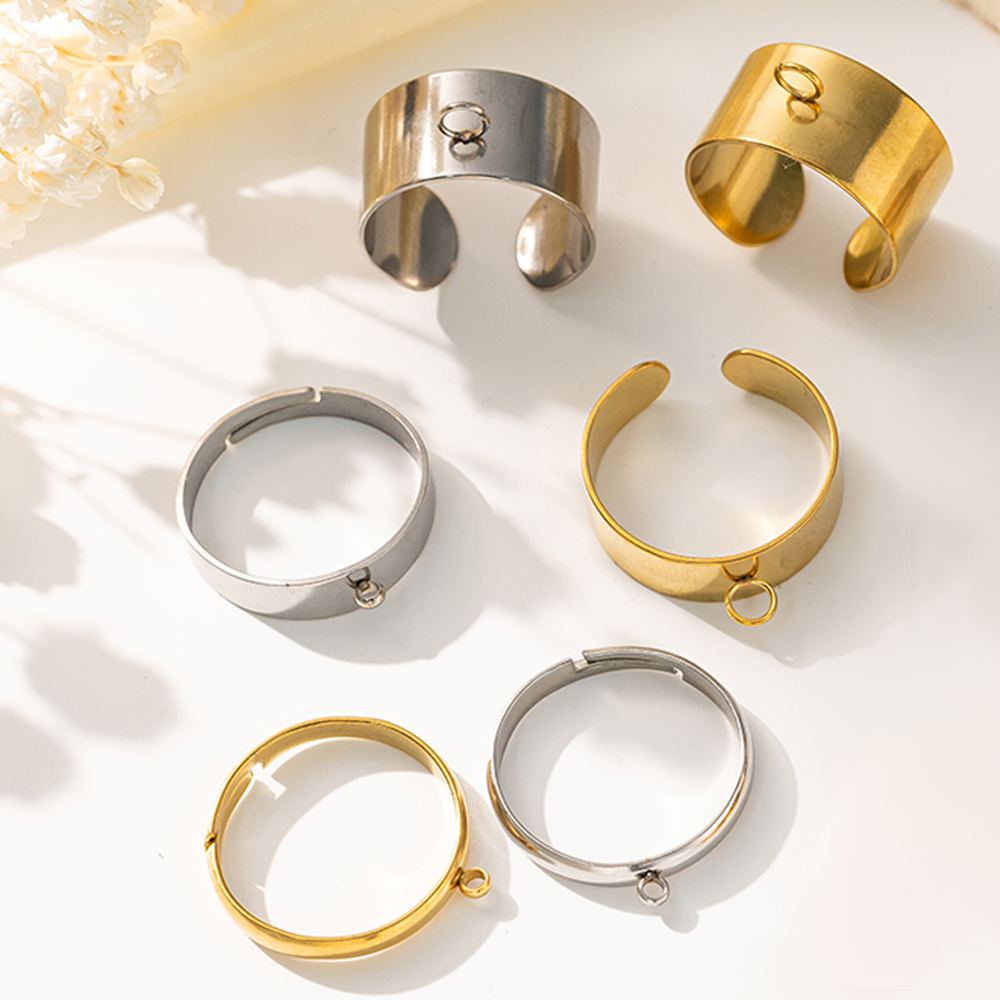 Young Men'S Accessories - 5 Buah/Lot Dasar Cincin Terbuka Dapat