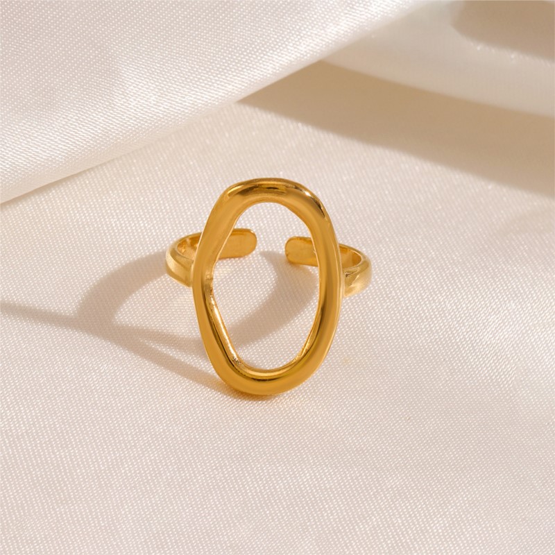 Men'S Accessories Jewelry Sale - Anenyery 316L cincin terbuka Oval berongga
