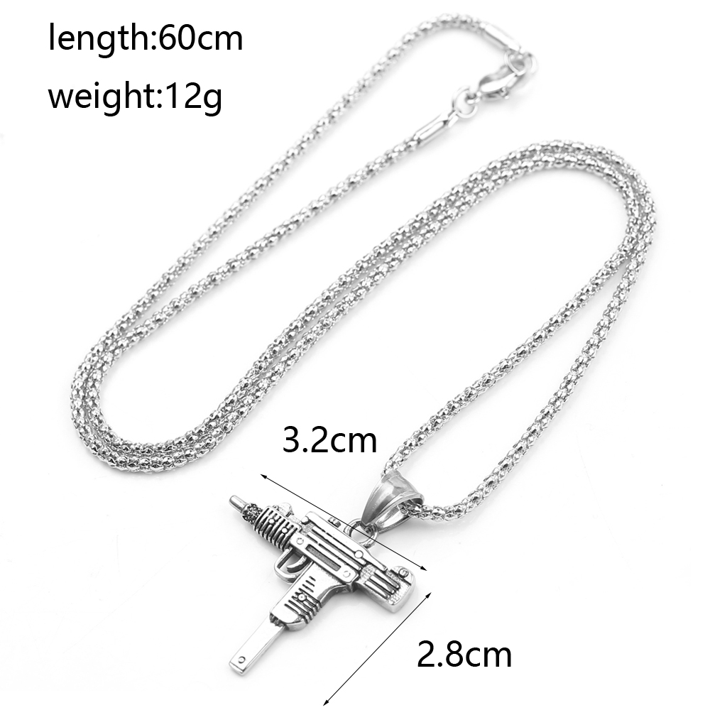 Kalung Liontin Senapan Mesin U - Men Accessories Jewelry ulasan dan harga