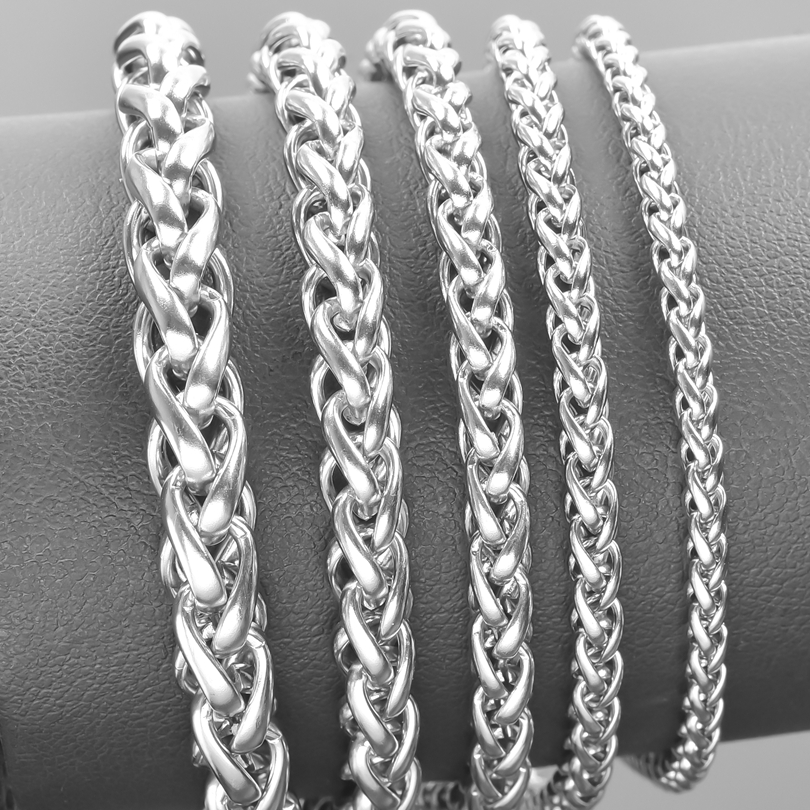 Lebar 3/4/5/6/7Mm Kalung Baja  - Men Accessories Neck Chain ulasan dan harga
