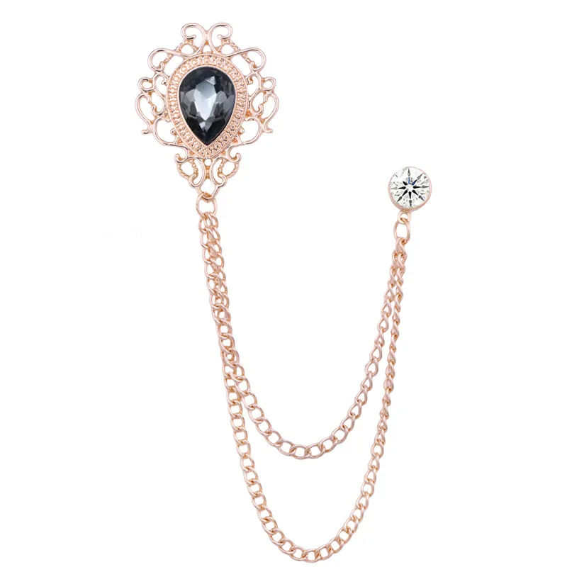 Pin Kerah Kristal Berlian Imit - Men Accessories Jewelry ulasan dan harga