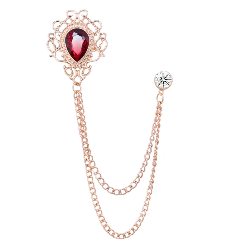 Pin Kerah Kristal Berlian Imit - Men Accessories Jewelry ulasan dan harga