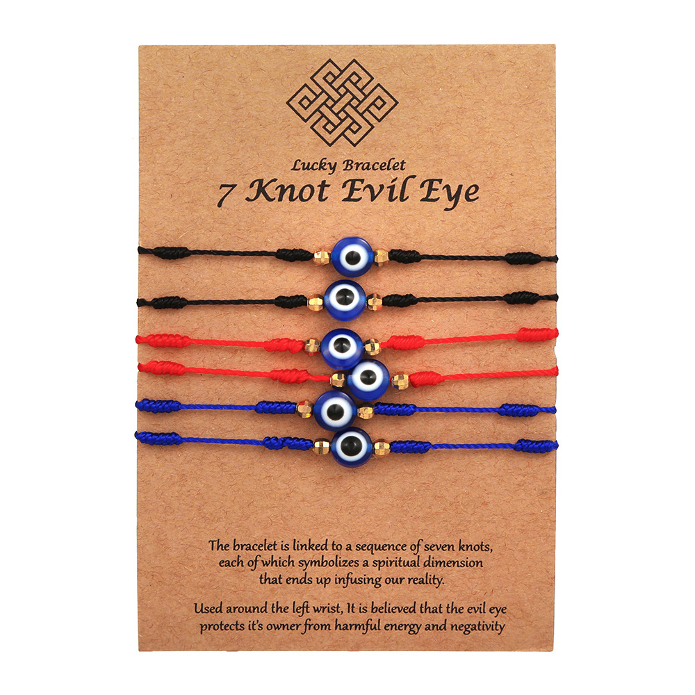6Pcs Set Gelang Mata Iblis Bir - Men Accessories Evil Eye ulasan dan harga