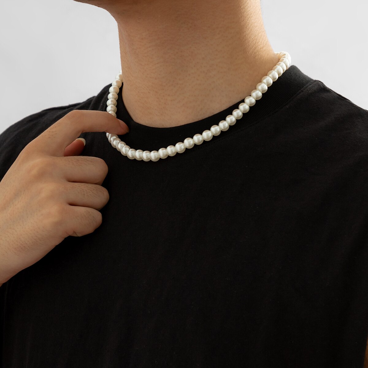 Kalung Choker pendek manik-man - Men Accessories Neck Chain ulasan dan harga