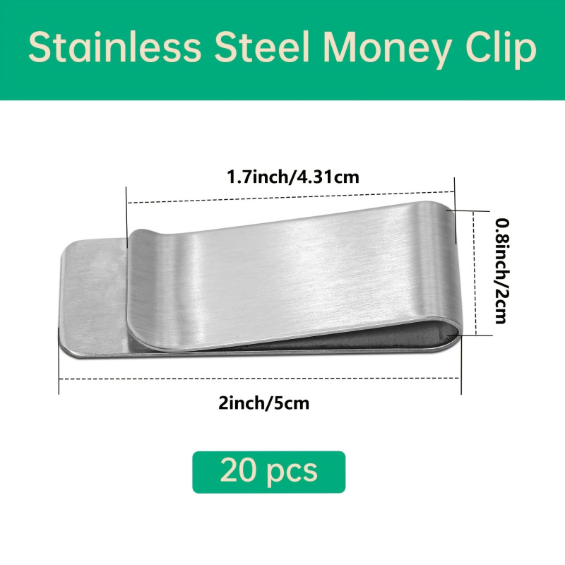 20PCS Dompet Tipis Stainless S - Money Clip Slim ulasan dan harga