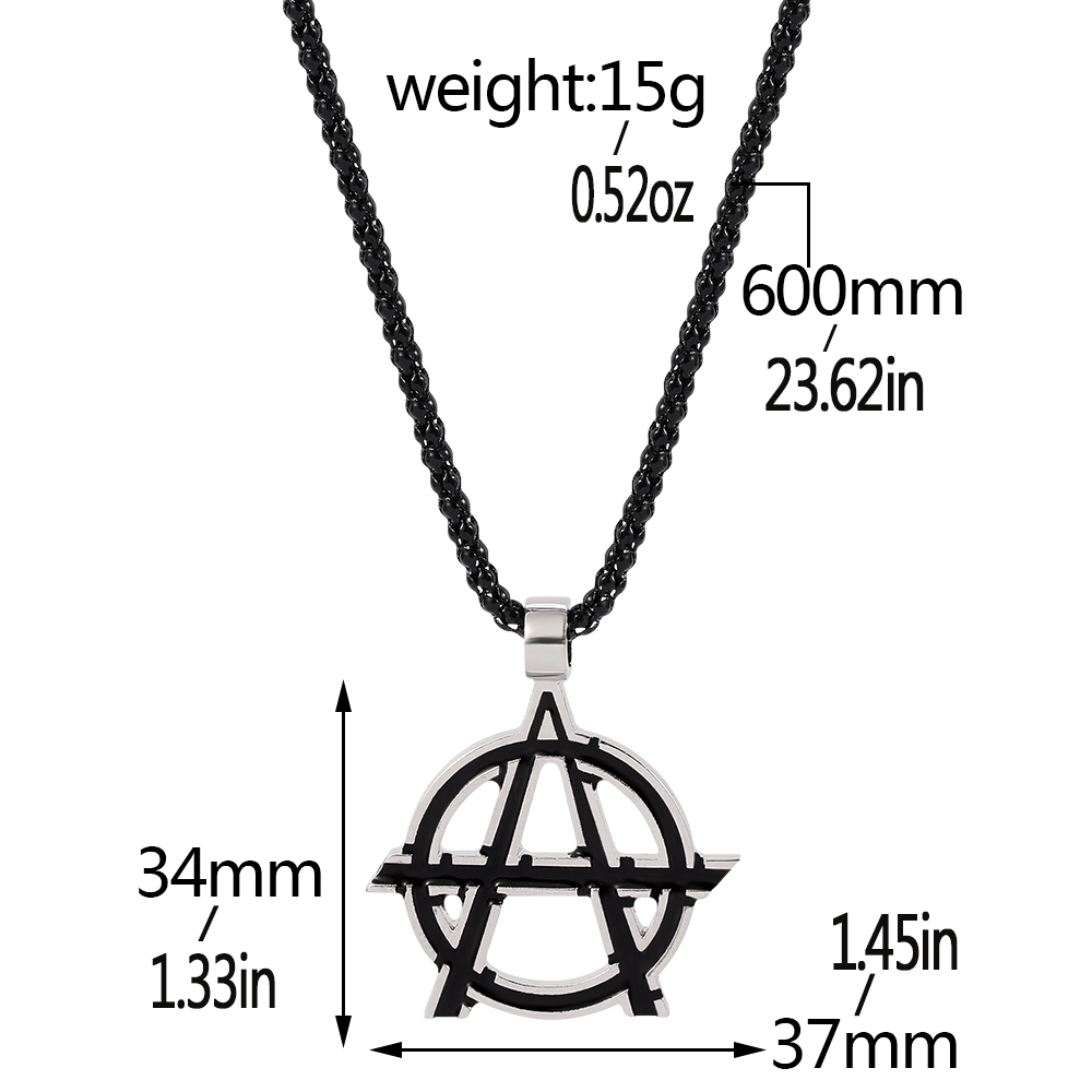 Kalung Logo Huruf A Simbol Fil - Men Accessories Jewelry ulasan dan harga