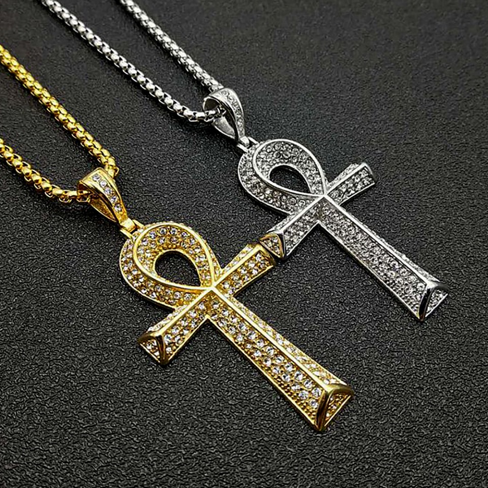 Kalung Liontin Salib Ankh Baja - Men Accessories Egypt ulasan dan harga