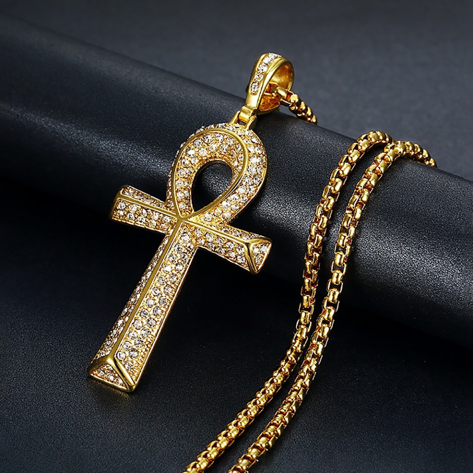 Kalung Liontin Salib Ankh Baja - Men Accessories Egypt ulasan dan harga