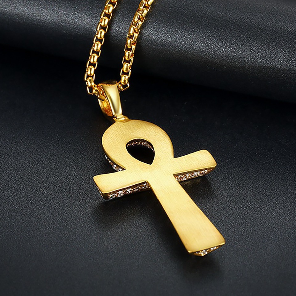 Kalung Liontin Salib Ankh Baja - Men Accessories Egypt ulasan dan harga