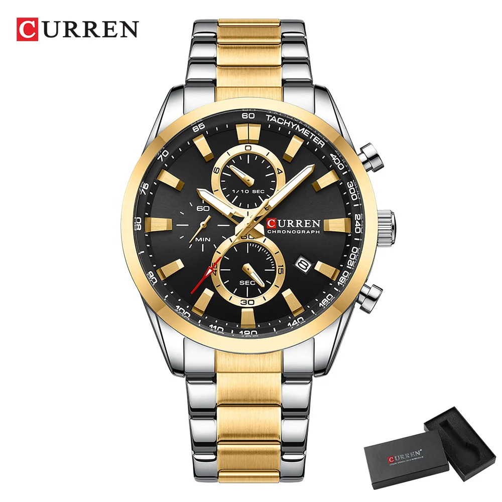 CURREN Jam Tangan Olahraga Chr - Men Accessories Jewelry ulasan dan harga