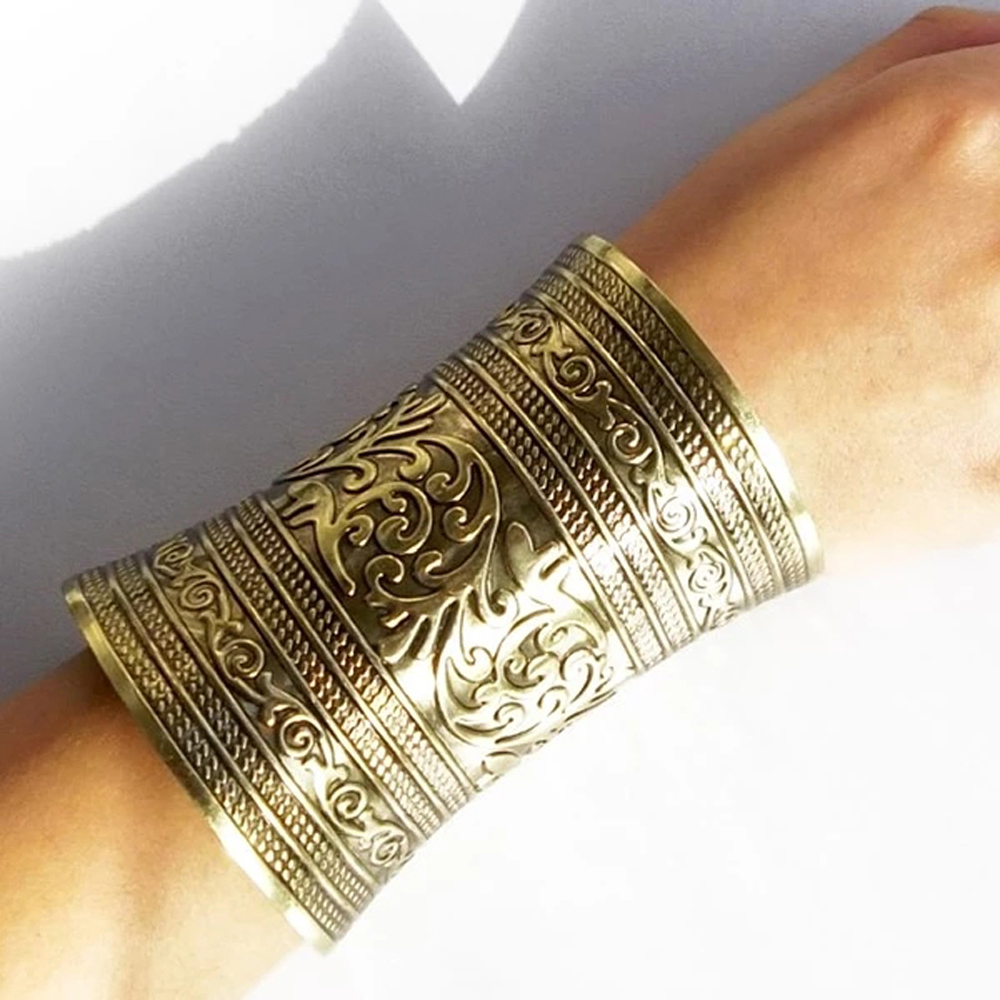 Gelang Manset Lebar Aloi Antik - Men Accessories India ulasan dan harga