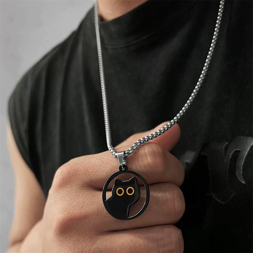 2024 baja Titanium hitam kalun - Men Accessories Neck Chain ulasan dan harga