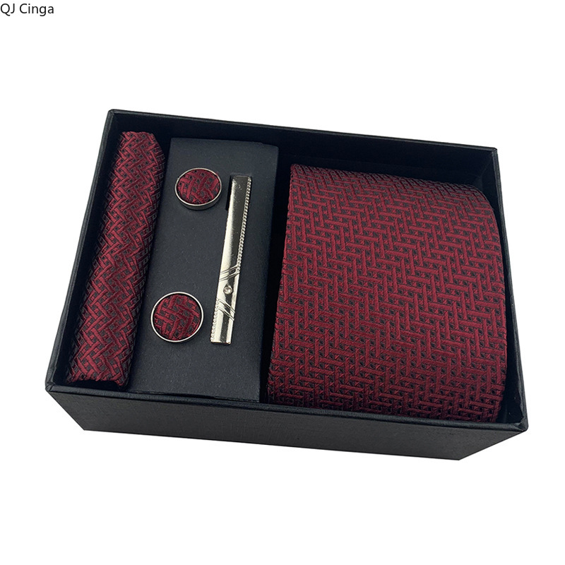 Dasi Kain Jacquard Merah Pria  - Men'S Accessories Essentials ulasan dan harga
