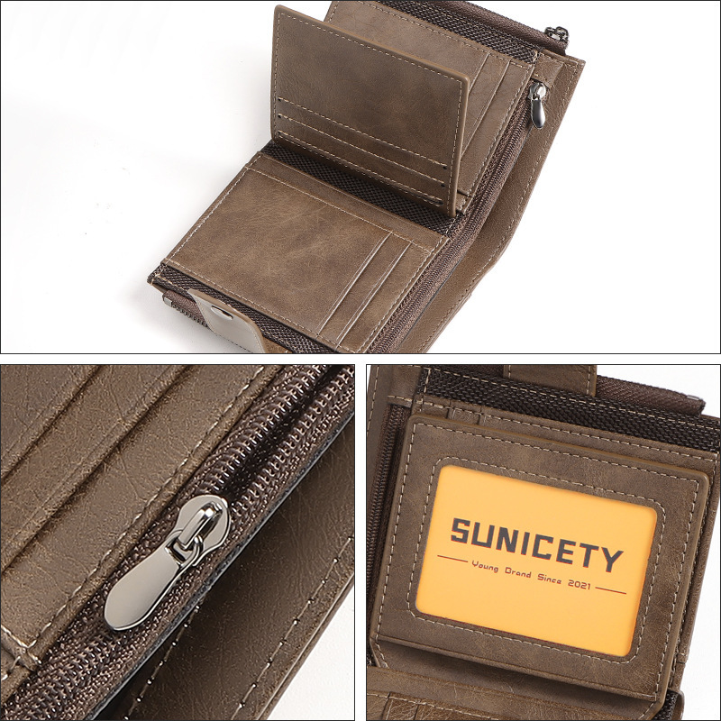 Dompet Kulit Tipis Pendek Anti - Money Clip Slim ulasan dan harga