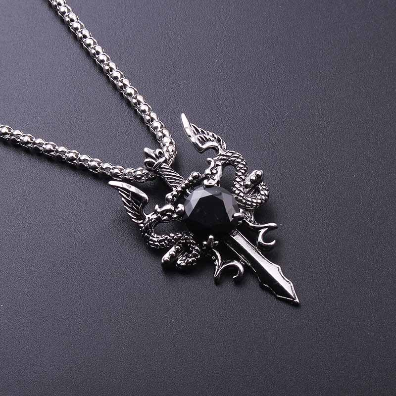 Kalung Salib Permata Hitam Nag - Men Accessories Jewelry ulasan dan harga