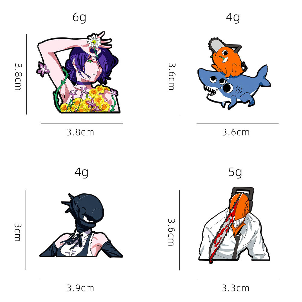 4pcs Pin Enamel Karakter Manga - Men'S Accessories Jewelry Sale ulasan dan harga