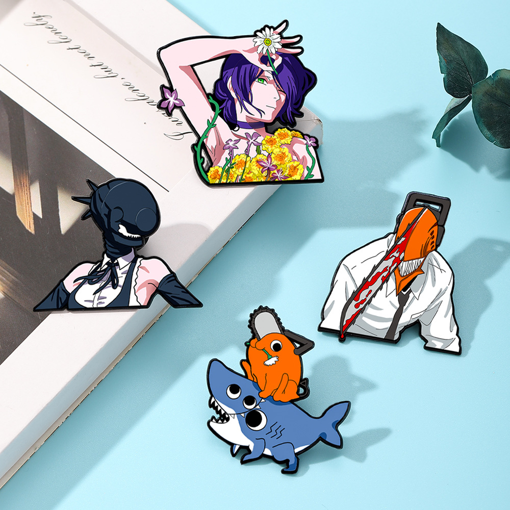 4pcs Pin Enamel Karakter Manga - Men'S Accessories Jewelry Sale ulasan dan harga
