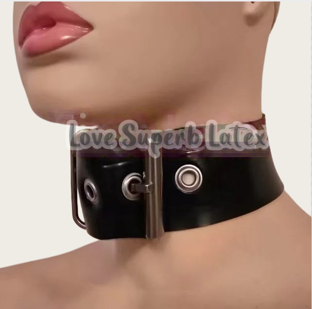 0.4mm Choker Leher Lateks Seks - Men Accessories Neck Chain ulasan dan harga