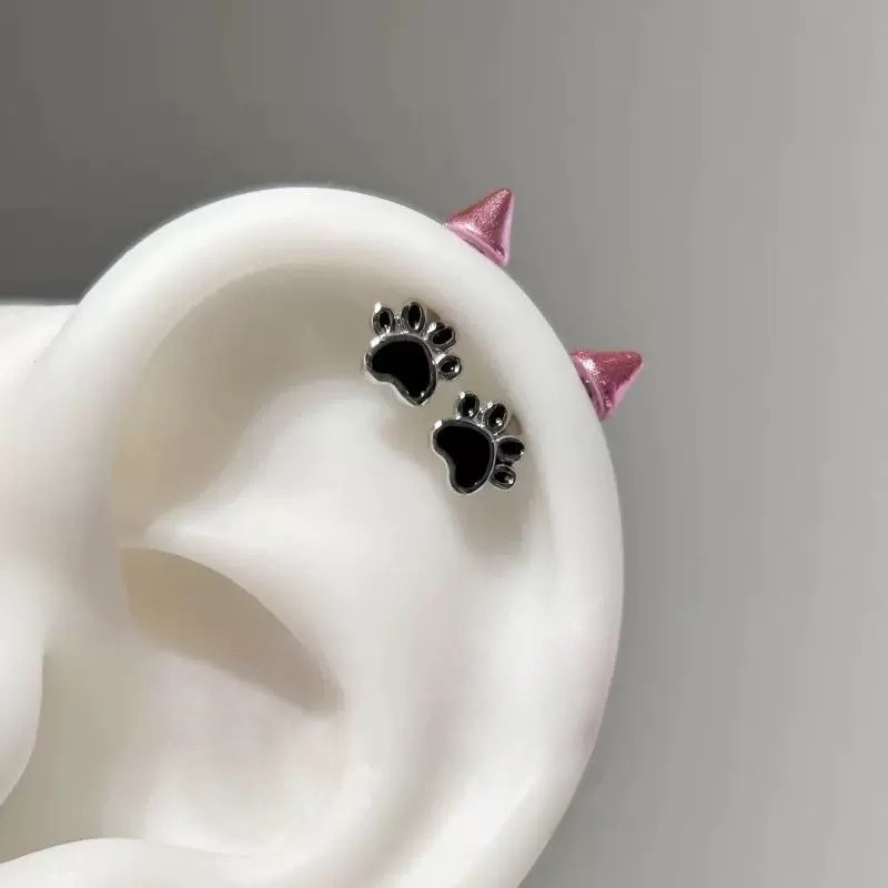 Anting Tusuk Cakar Kucing Lucu - Men'S Accessories Jewelry Sale ulasan dan harga
