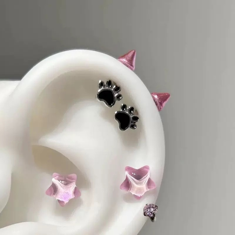 Anting Tusuk Cakar Kucing Lucu - Men'S Accessories Jewelry Sale ulasan dan harga