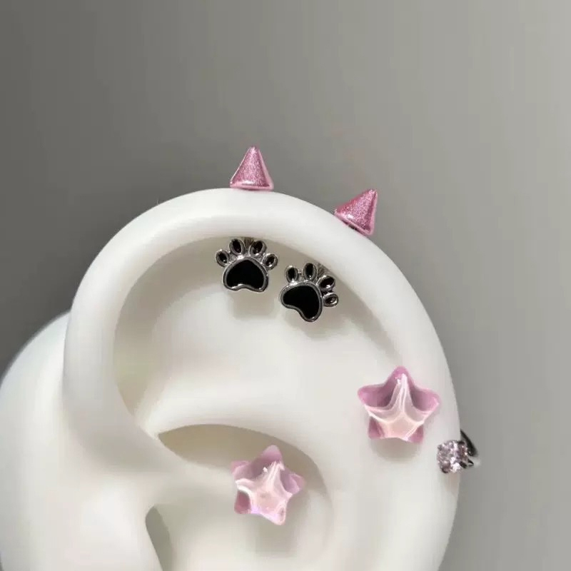 Anting Tusuk Cakar Kucing Lucu - Men'S Accessories Jewelry Sale ulasan dan harga