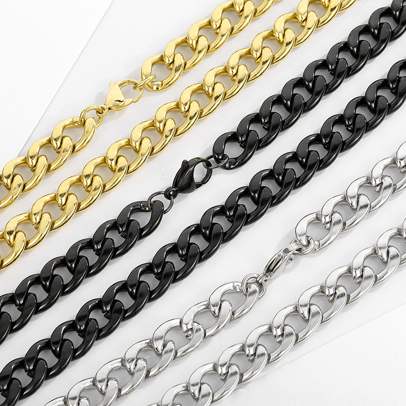 Kalung Rantai Cuban Link Baja  - Men Accessories Neck Chain ulasan dan harga