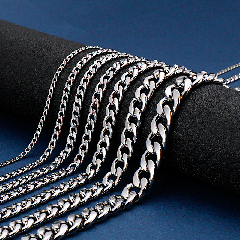 Kalung Rantai Cuban Link Baja  - Men Accessories Neck Chain ulasan dan harga