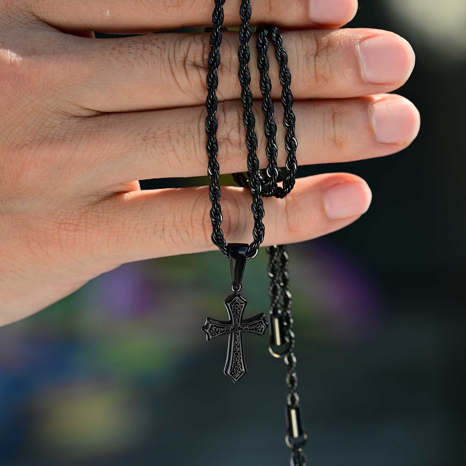 Kalung Salib Pria Vnox Baja Ta - Men Accessories Neck Chain ulasan dan harga