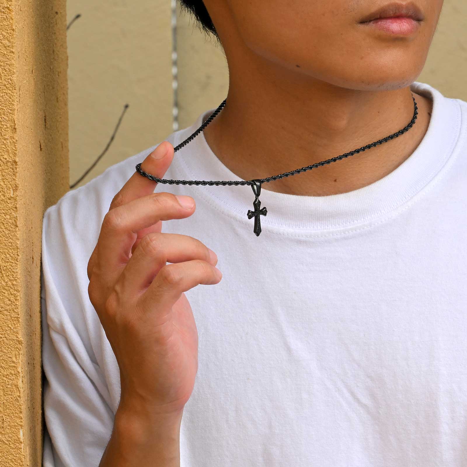 Kalung Salib Pria Vnox Baja Ta - Men Accessories Neck Chain ulasan dan harga